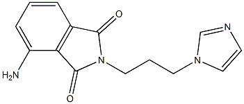 4-amino-2-[3-(1H-imidazol-1-yl)propyl]-2,3-dihydro-1H-isoindole-1,3-dione 结构式