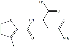 4-amino-2-{[(3-methylthien-2-yl)carbonyl]amino}-4-oxobutanoic acid Structure