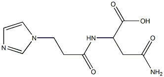 4-amino-2-{[3-(1H-imidazol-1-yl)propanoyl]amino}-4-oxobutanoic acid 化学構造式
