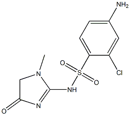  4-amino-2-chloro-N-(1-methyl-4-oxo-4,5-dihydro-1H-imidazol-2-yl)benzene-1-sulfonamide