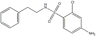 4-amino-2-chloro-N-(2-phenylethyl)benzene-1-sulfonamide 化学構造式