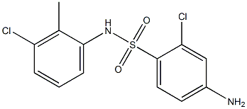 4-amino-2-chloro-N-(3-chloro-2-methylphenyl)benzene-1-sulfonamide 化学構造式