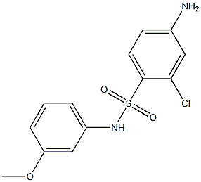 4-amino-2-chloro-N-(3-methoxyphenyl)benzene-1-sulfonamide 化学構造式