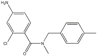 4-amino-2-chloro-N-methyl-N-[(4-methylphenyl)methyl]benzamide 结构式