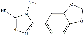 4-amino-5-(2H-1,3-benzodioxol-5-yl)-4H-1,2,4-triazole-3-thiol,,结构式