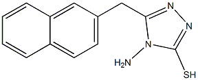 4-amino-5-(naphthalen-2-ylmethyl)-4H-1,2,4-triazole-3-thiol,,结构式