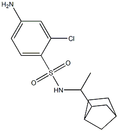 4-amino-N-(1-{bicyclo[2.2.1]heptan-2-yl}ethyl)-2-chlorobenzene-1-sulfonamide,,结构式