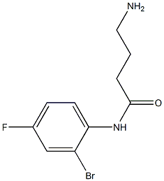 4-amino-N-(2-bromo-4-fluorophenyl)butanamide,,结构式