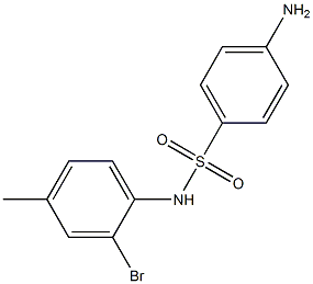 4-amino-N-(2-bromo-4-methylphenyl)benzene-1-sulfonamide,,结构式