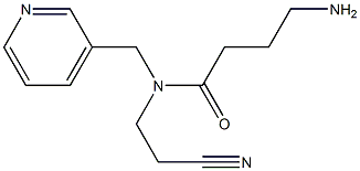 4-amino-N-(2-cyanoethyl)-N-(pyridin-3-ylmethyl)butanamide Struktur