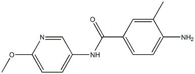 4-amino-N-(6-methoxypyridin-3-yl)-3-methylbenzamide,,结构式