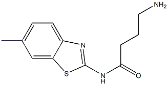 4-amino-N-(6-methyl-1,3-benzothiazol-2-yl)butanamide Structure