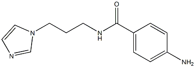 4-amino-N-[3-(1H-imidazol-1-yl)propyl]benzamide 结构式