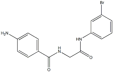 4-amino-N-{2-[(3-bromophenyl)amino]-2-oxoethyl}benzamide,,结构式