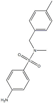 4-amino-N-methyl-N-[(4-methylphenyl)methyl]benzene-1-sulfonamide,,结构式