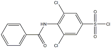 4-benzamido-3,5-dichlorobenzene-1-sulfonyl chloride 化学構造式