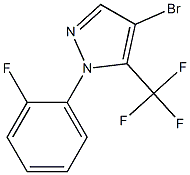 4-bromo-1-(2-fluorophenyl)-5-(trifluoromethyl)-1H-pyrazole,,结构式