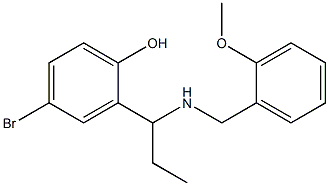 4-bromo-2-(1-{[(2-methoxyphenyl)methyl]amino}propyl)phenol 化学構造式