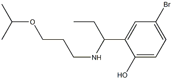 4-bromo-2-(1-{[3-(propan-2-yloxy)propyl]amino}propyl)phenol 结构式
