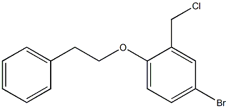 4-bromo-2-(chloromethyl)-1-(2-phenylethoxy)benzene 化学構造式