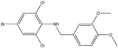 4-bromo-2,6-dichloro-N-[(3,4-dimethoxyphenyl)methyl]aniline