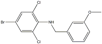 4-bromo-2,6-dichloro-N-[(3-methoxyphenyl)methyl]aniline Structure