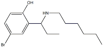 4-bromo-2-[1-(hexylamino)propyl]phenol Struktur