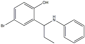 4-bromo-2-[1-(phenylamino)propyl]phenol,,结构式