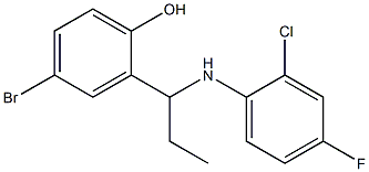  4-bromo-2-{1-[(2-chloro-4-fluorophenyl)amino]propyl}phenol