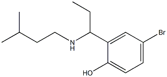 4-bromo-2-{1-[(3-methylbutyl)amino]propyl}phenol Struktur