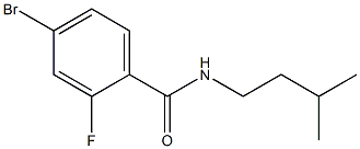 4-bromo-2-fluoro-N-(3-methylbutyl)benzamide,,结构式