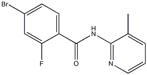 4-bromo-2-fluoro-N-(3-methylpyridin-2-yl)benzamide Structure