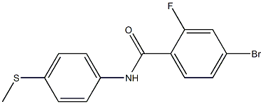 4-bromo-2-fluoro-N-[4-(methylthio)phenyl]benzamide