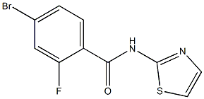 4-bromo-2-fluoro-N-1,3-thiazol-2-ylbenzamide Struktur