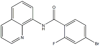 4-bromo-2-fluoro-N-quinolin-8-ylbenzamide Structure