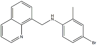 4-bromo-2-methyl-N-(quinolin-8-ylmethyl)aniline,,结构式