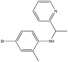 4-bromo-2-methyl-N-[1-(pyridin-2-yl)ethyl]aniline,,结构式