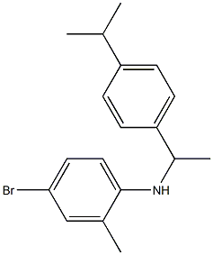 4-bromo-2-methyl-N-{1-[4-(propan-2-yl)phenyl]ethyl}aniline Structure