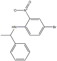 4-bromo-2-nitro-N-(1-phenylethyl)aniline,,结构式