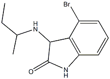 4-bromo-3-(butan-2-ylamino)-2,3-dihydro-1H-indol-2-one Structure