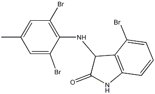 4-bromo-3-[(2,6-dibromo-4-methylphenyl)amino]-2,3-dihydro-1H-indol-2-one Structure