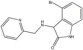 4-bromo-3-[(pyridin-2-ylmethyl)amino]-2,3-dihydro-1H-indol-2-one Structure