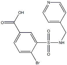 4-bromo-3-[(pyridin-4-ylmethyl)sulfamoyl]benzoic acid,,结构式