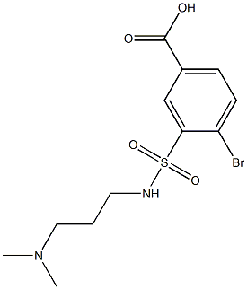 4-bromo-3-{[3-(dimethylamino)propyl]sulfamoyl}benzoic acid Struktur