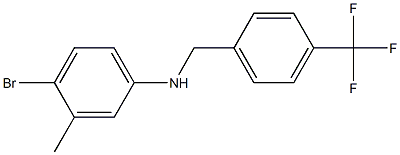 4-bromo-3-methyl-N-{[4-(trifluoromethyl)phenyl]methyl}aniline,,结构式