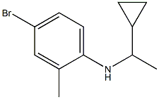 4-bromo-N-(1-cyclopropylethyl)-2-methylaniline,,结构式