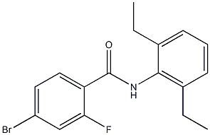 4-bromo-N-(2,6-diethylphenyl)-2-fluorobenzamide,,结构式