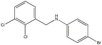 4-bromo-N-[(2,3-dichlorophenyl)methyl]aniline,,结构式