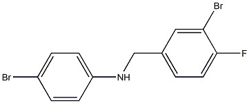 4-bromo-N-[(3-bromo-4-fluorophenyl)methyl]aniline Structure