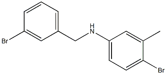 4-bromo-N-[(3-bromophenyl)methyl]-3-methylaniline Structure